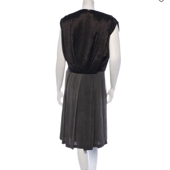 VPL Grey and black midi A-line dress - Picture 3 of 4